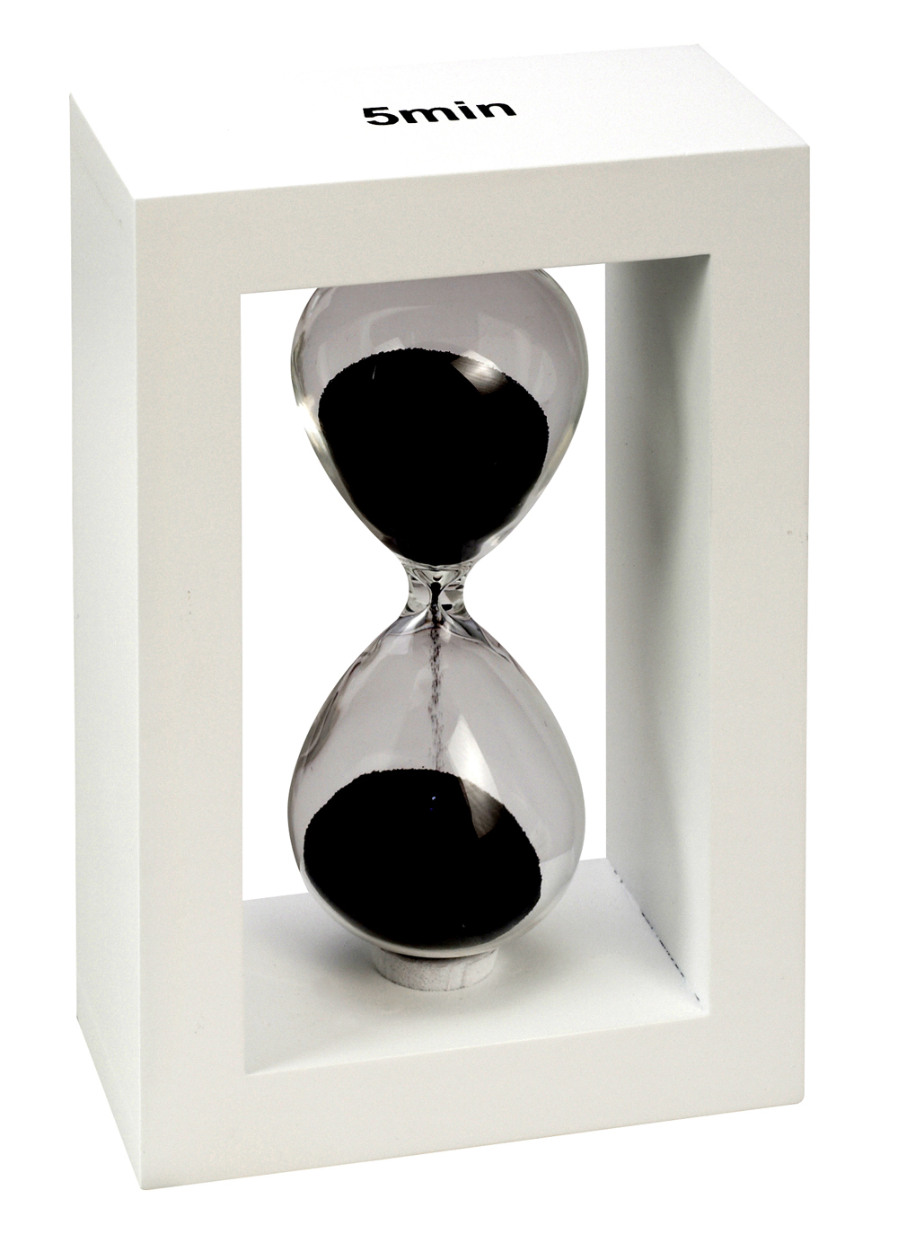 שעון חול מסגרת עץ לבנה - בינוני. 
5 דקות
גובהה 15 ס