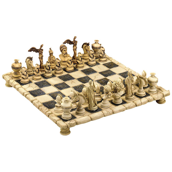 שחמט מהודר מיתולוגיה יוונית גדול. 43x43 ס