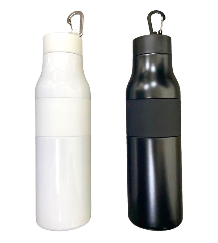 בקבוק טרמי נירוסטה איכותי במיוחד שתי שכבות עם חבק גומי לאחיזה נוחה ופקק שאקל.
נפח – 540 מ”ל. 
s/s – 304+201