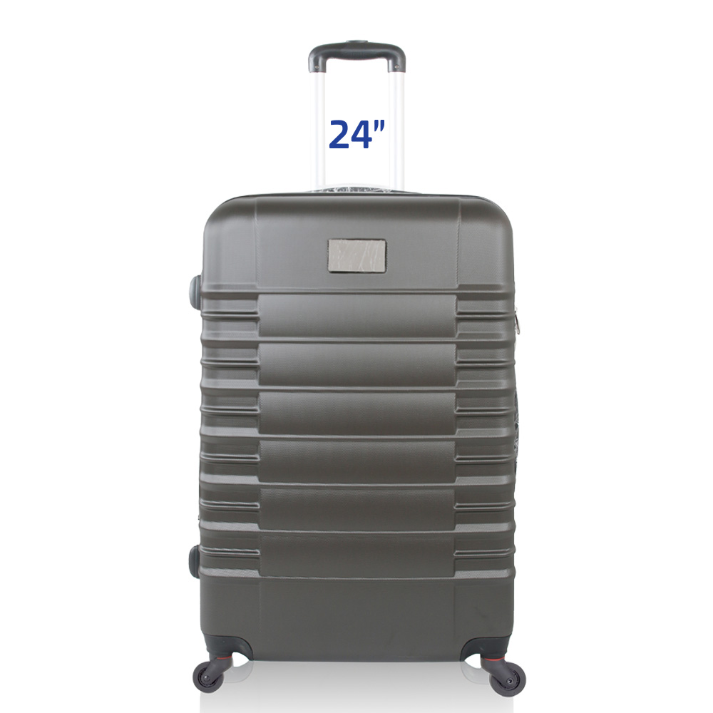 בואינג 24 - מזוודה קשיחה 24 אינץ’ עשויה ABS, קלה ואיכותית. רוכסנים כפולים, מחיצה פנימית עם תאים, 4  גלגלים, מנעול קומבינציה, ידית טלסקופית.
2 ידיות נשיאה לנשיאה נוחה
מתרחבת עד 20% לאחסון מרבי.
