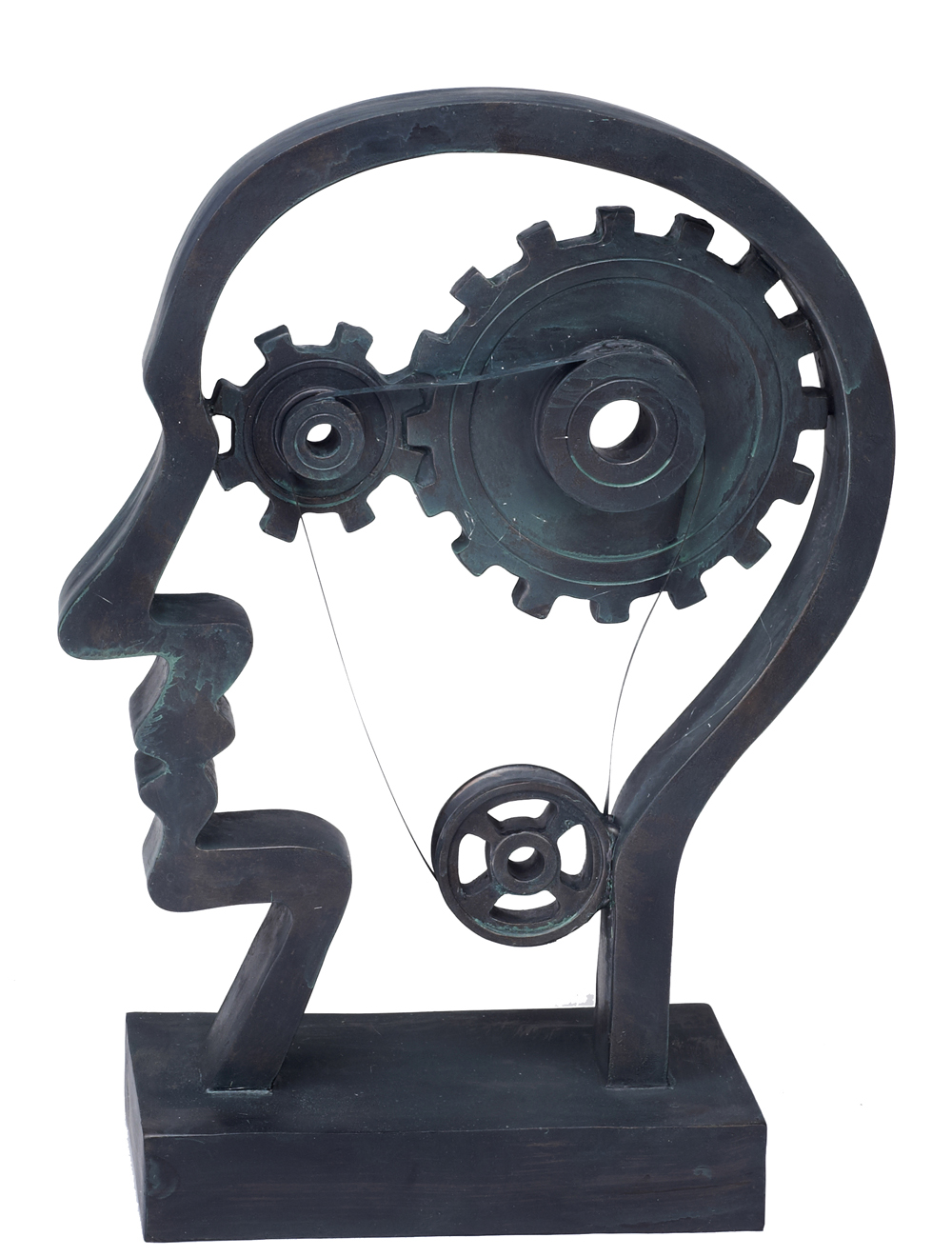 פסל אומנותי "גלגלי המוח" ראש האדם