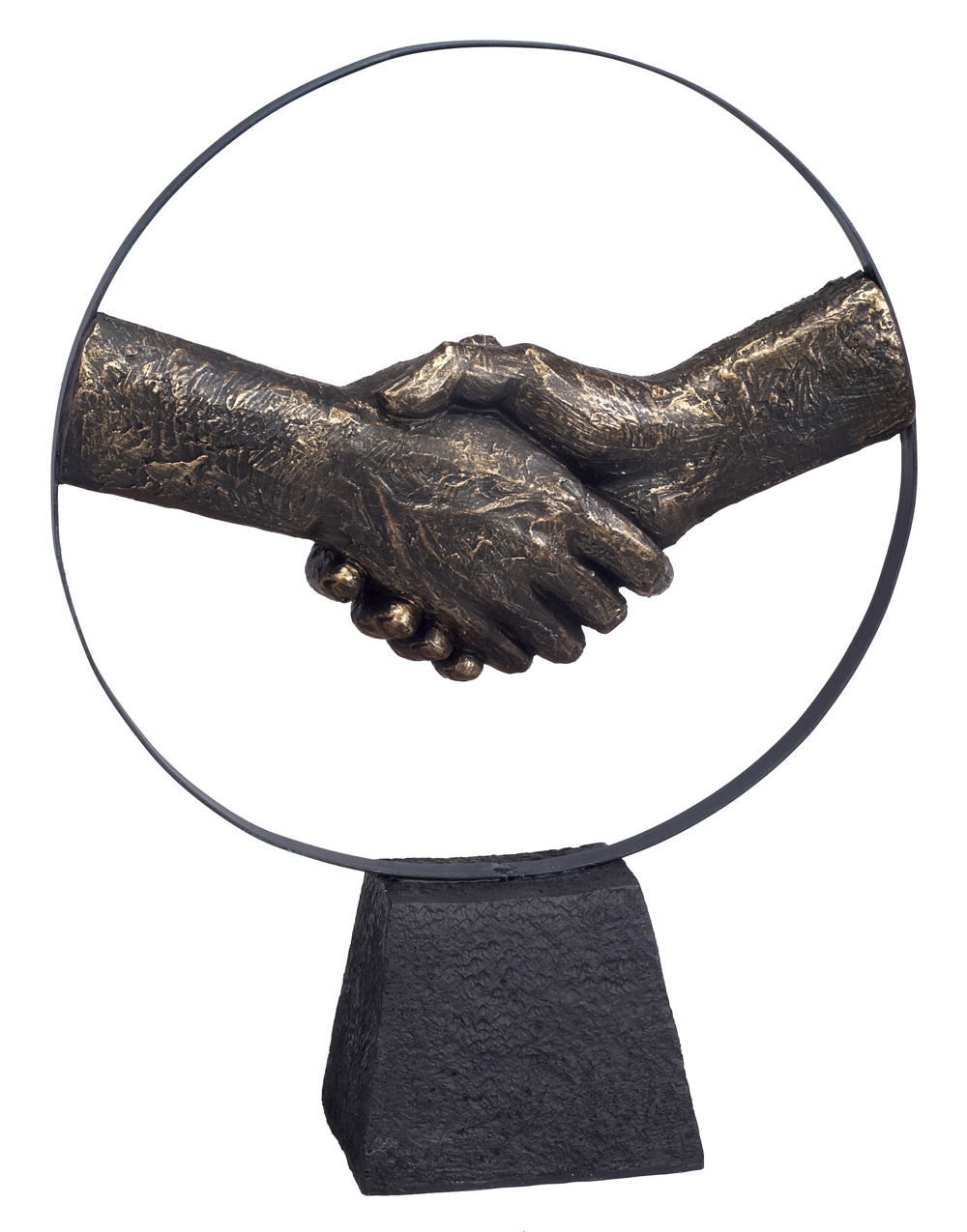 "יד לוחצת יד" - פסל אומנותי  