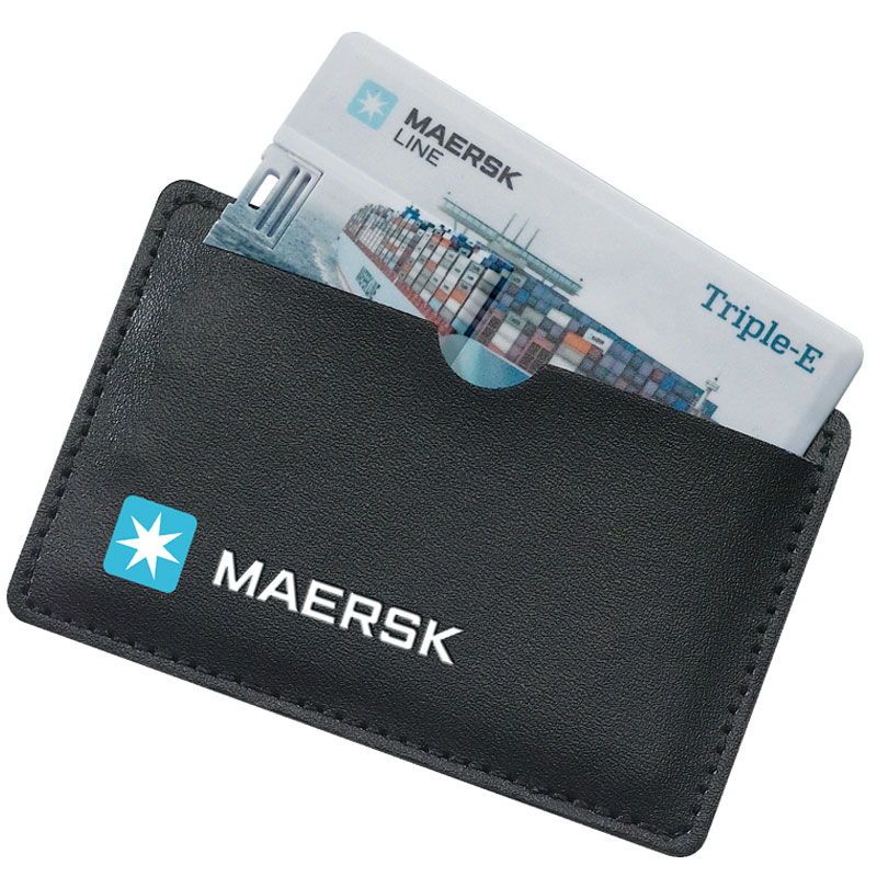 נרתיק דמוי עור לדיסק און קי בצורת כרטיס אשראי. 
מידות: 95x65 מ