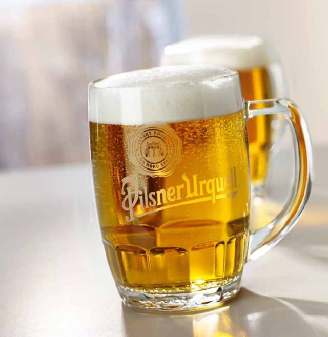 באמברג - כוס זכוכית לבירה, 0.5 ליטר, ידית אחיזה, תוצרת אירופה