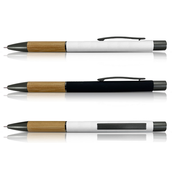 "זולו" - עט מתכת מעוצבת בשילוב במבוק, גוף בציפוי גומי לאחיזה נעימה ונוחה. 
מילוי ג