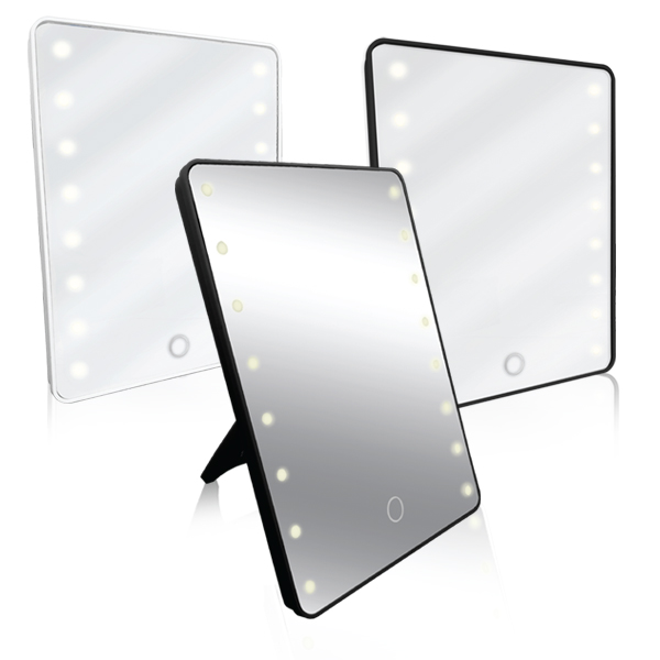 "גלאו" - מראה מעוצבת 22.3x16.5x2.3 ס"מ, עם תאורה בלחיצת טאץ 
אפשרות לתלייה על הקיר או העמדה שולחנית. 