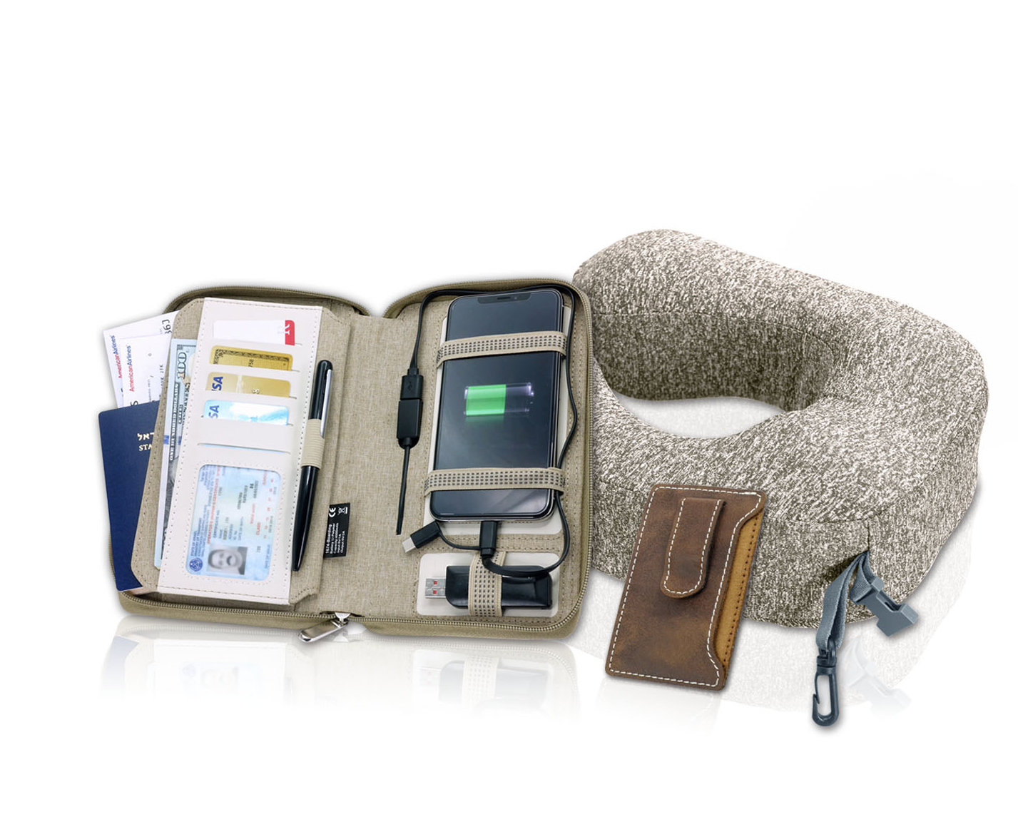 סקיילקסMVCOMBO - סט מתנה הכולל: 
סקיילקס - כרית נסיעות ארגונומית לצוואר + 
בורדינג - נרתיק נסיעות עם מטען +
איי פוקט - ארנק כרטיסים הנדבק לסמארטפון.