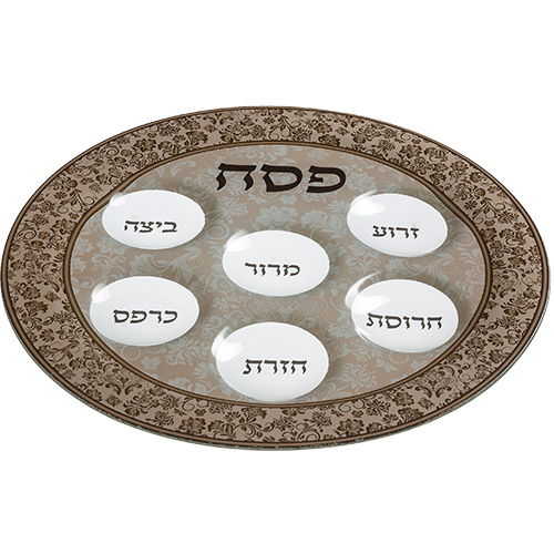 קערת פסח זכוכית מהודרת. 
אורך/גובה: 40 ס״מ.
חומר: זכוכית.
משקל: 1.2 ק״ג.