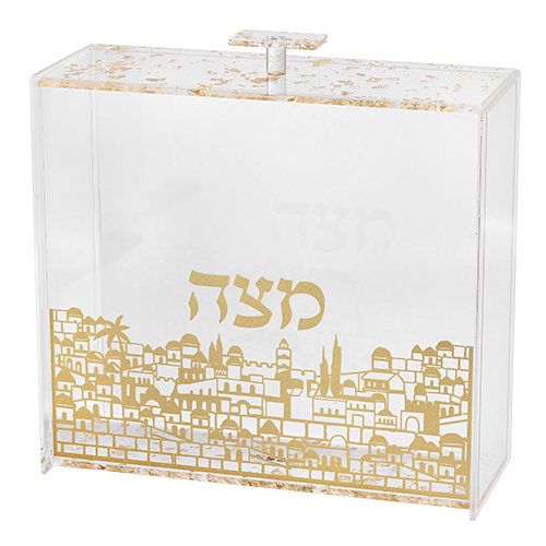 כלי למצה מפרספקס מודפס ירושלים 21x23 ס