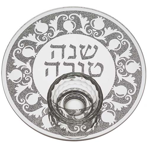 כלי זכוכית מהודר לדבש עם כפית עץ. 
אורך/גובה: 13 ס״מ.
חומר: זכוכית.
משקל: 0.58 ק״ג.